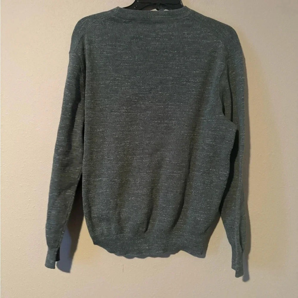 J Crew Teal Cotton Crewneck Sweater Medium - Picture 4 of 6